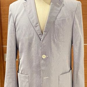 SPURR - Blue and White Sport Coat with Notched Lapels and Tailored Silhouette